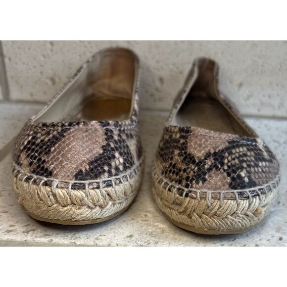 Jimmy Choo Women’s Snakeskin Espadrille Slip On Flats Size EU 37 1/2 US 7 - Picture 3 of 11